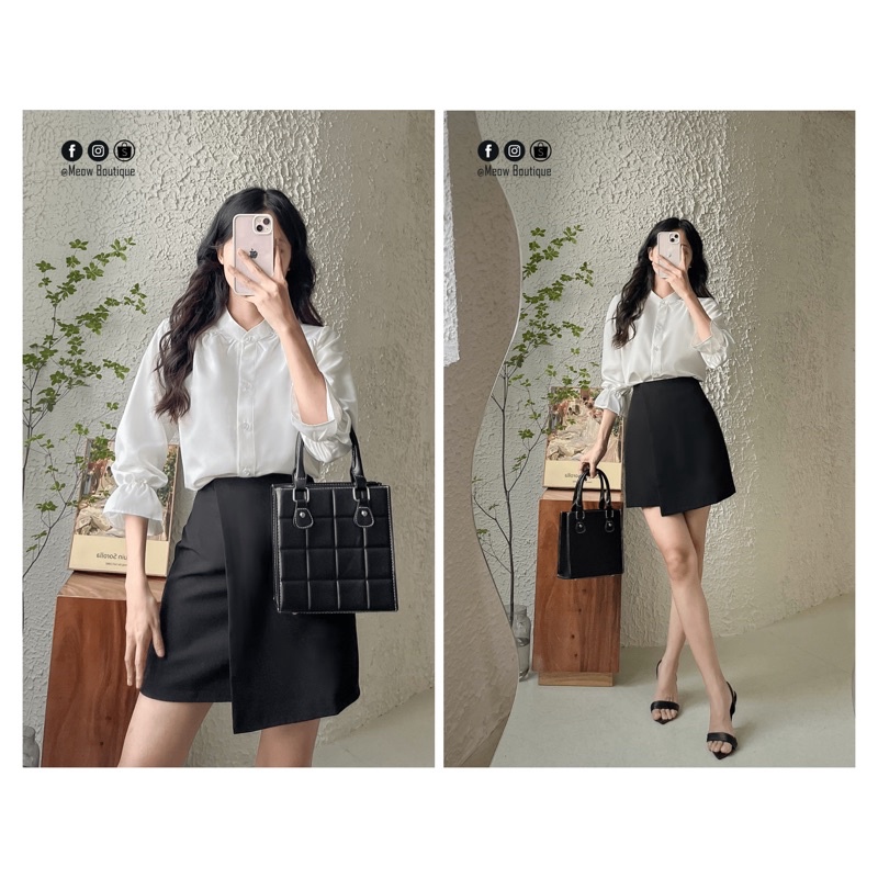 Váy chữ A vạt vuông công sở nữ Meow Boutique