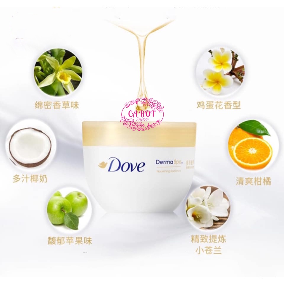 Sữa dưỡng thể dưỡng ẩm và làm sáng da Dove Derma Spa Nourishing Radiance