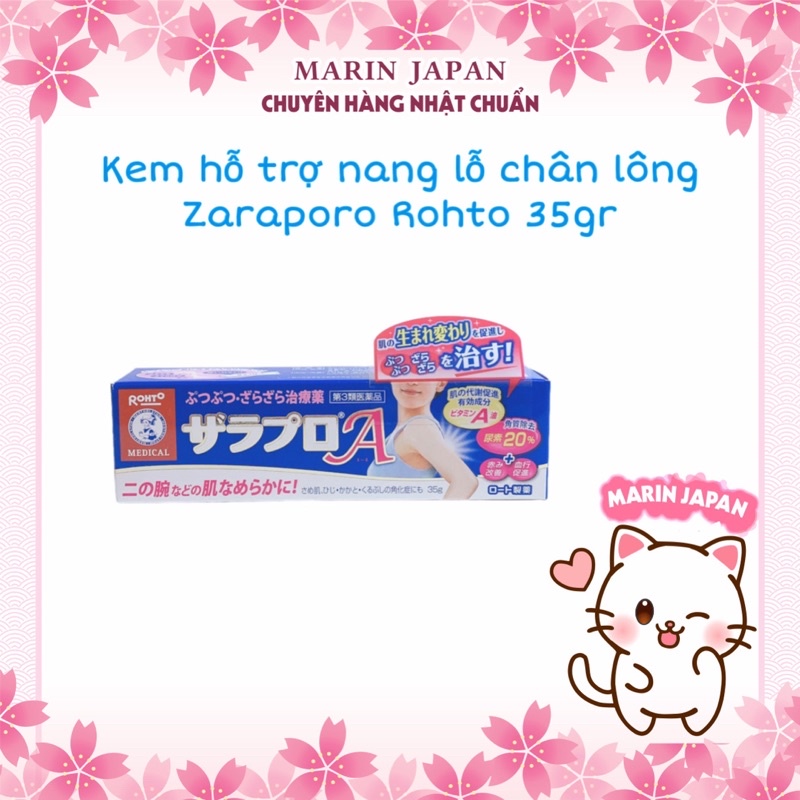 (Chuẩn Nhật Bản) Kem hỗ trợ viêm lỗ chân lông Zaraporo Rohto 35g Nhật Bản