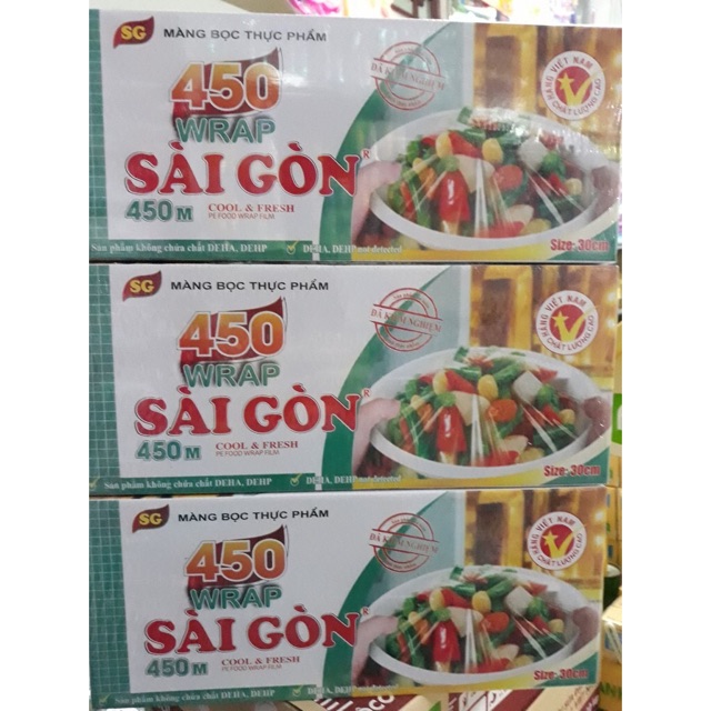 MÀNG BỌC THỰC PHẨM CHÍNH HÃNG SÀI GÒN 450M