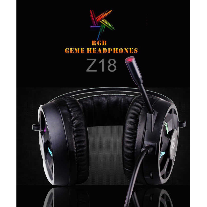 Tai Nghe Gaming chụp tai có mic Z18 led RGB .