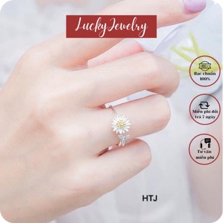 Nhẫn bạc nữ- NHẫn hoa cúc dạng hở freesize BẠC ĐẸP