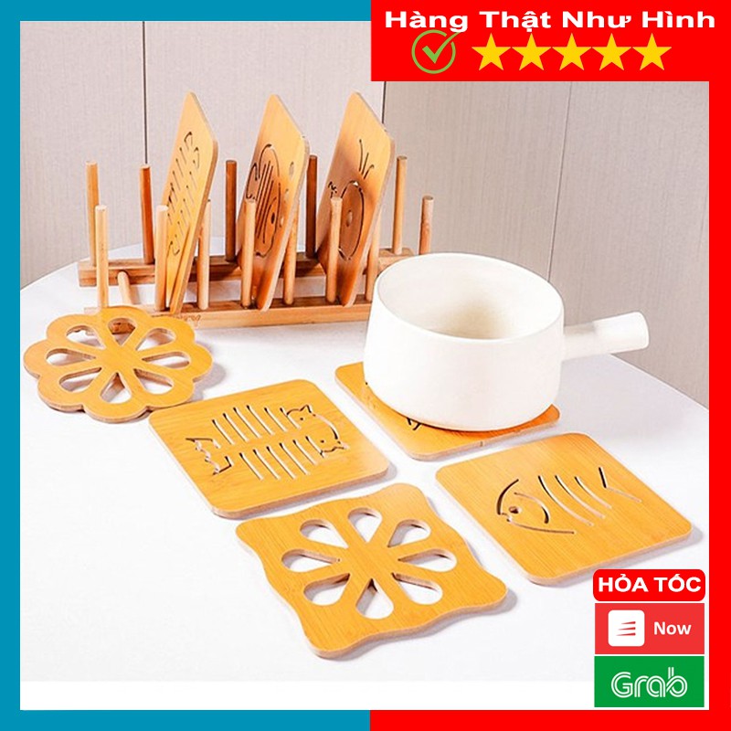 Đế Lót Nồi Bằng Gỗ Chịu Nhiệt Cao Với Nhiều Hình Ngộ Nghĩnh Phong Cách Hàn Quốc - MTDDT