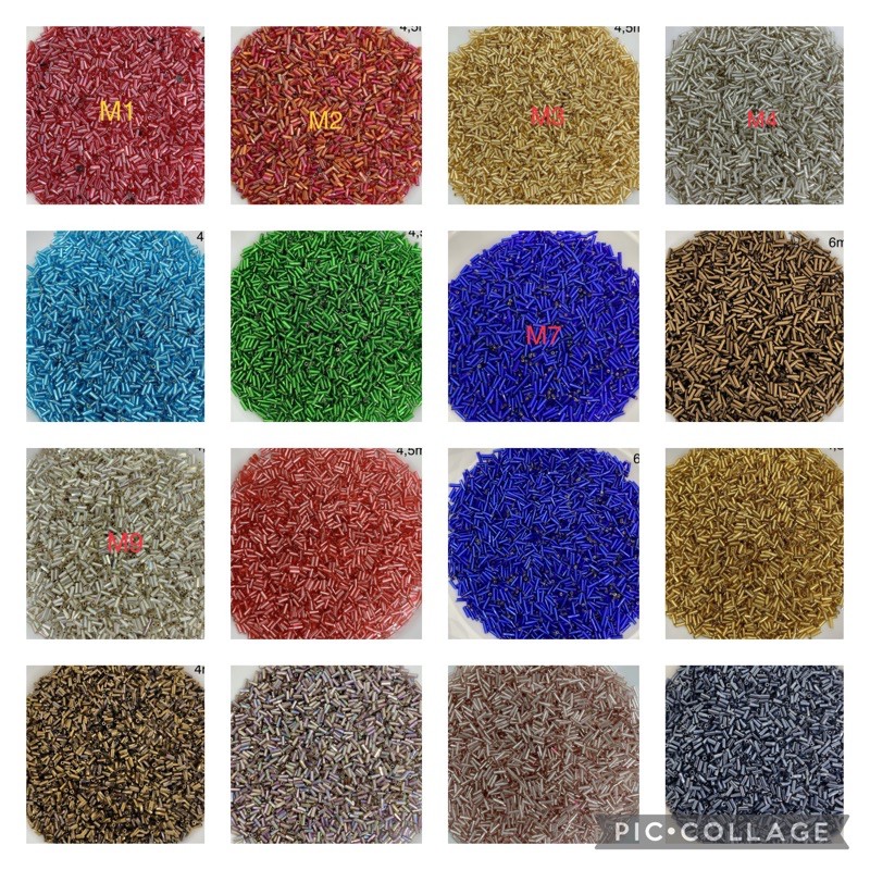 50g Cườm gẫy nhiều màu 4li 4,5li 5li 6li