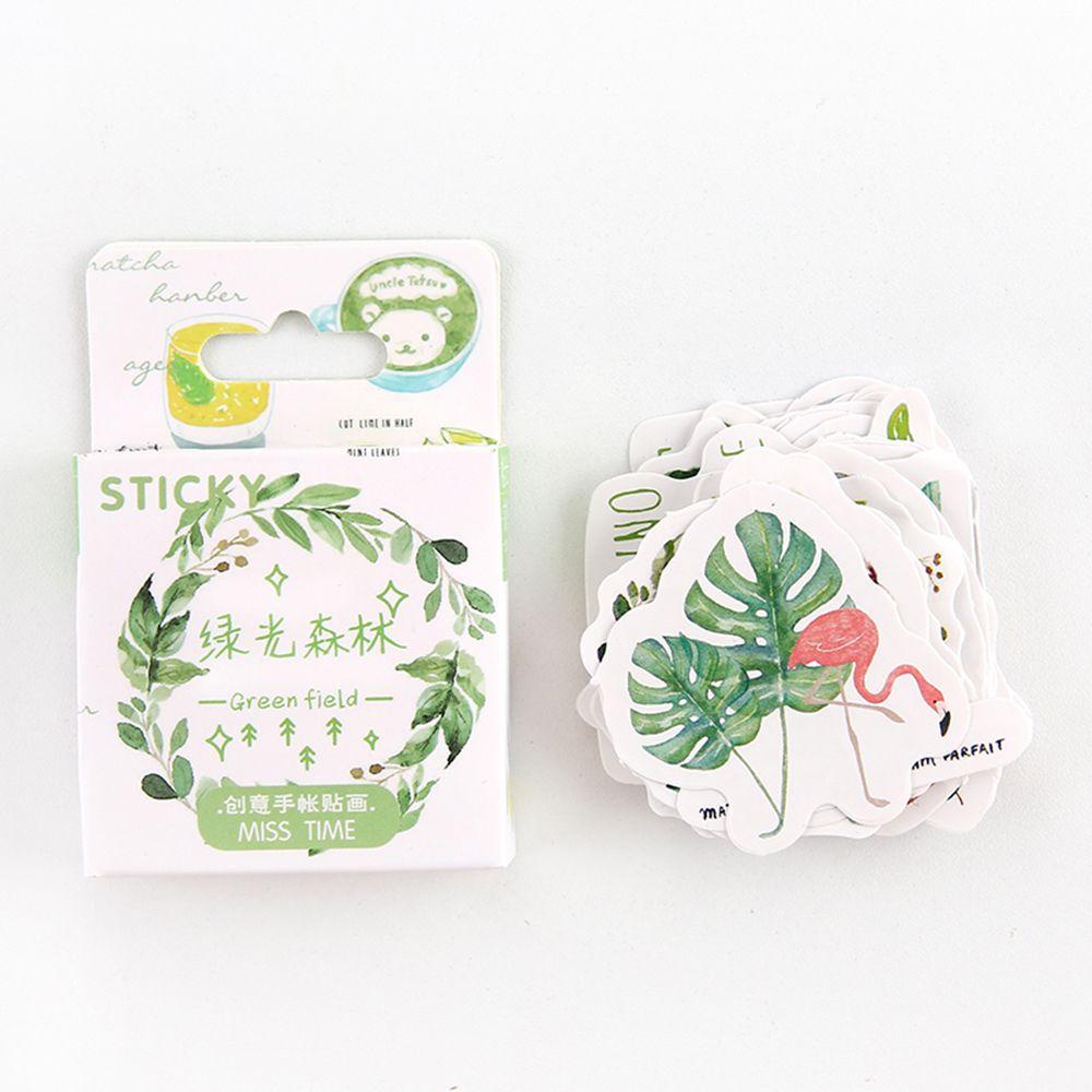 PISTA Bộ 46 Miếng Dán Trang Trí Sổ Tay Nhật Ký Hình Hoa Xinh Xắn