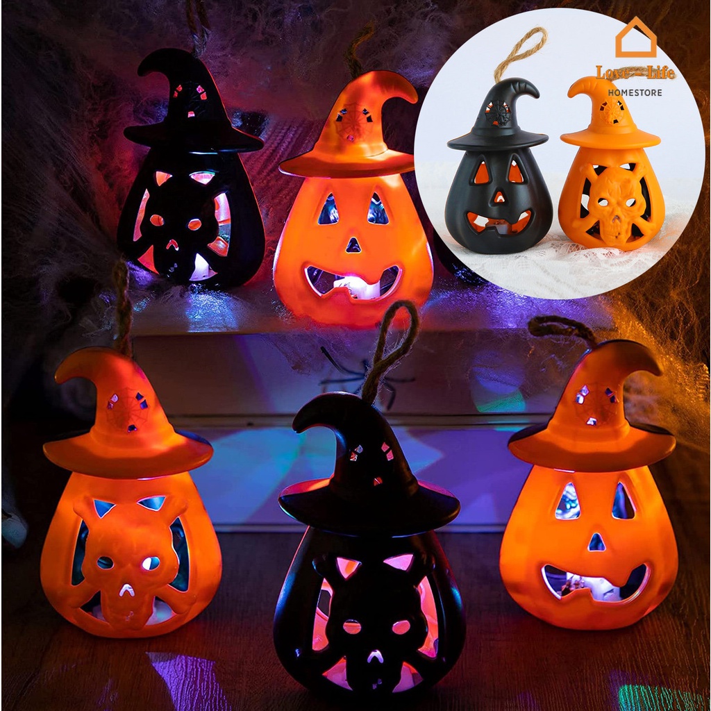 Đèn LED Hình Nến / Bí Ngô / Ma Quỷ Bằng Nhựa Độc Đáo Trang Trí Tiệc Halloween