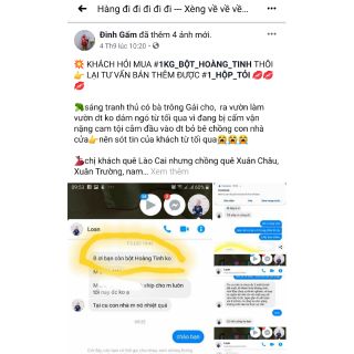(Tặng 5 gói bột phong thủy ALOFA)Bột hoàng tinh ko pha trộn me e làm,xuân trường ,nam đinh,