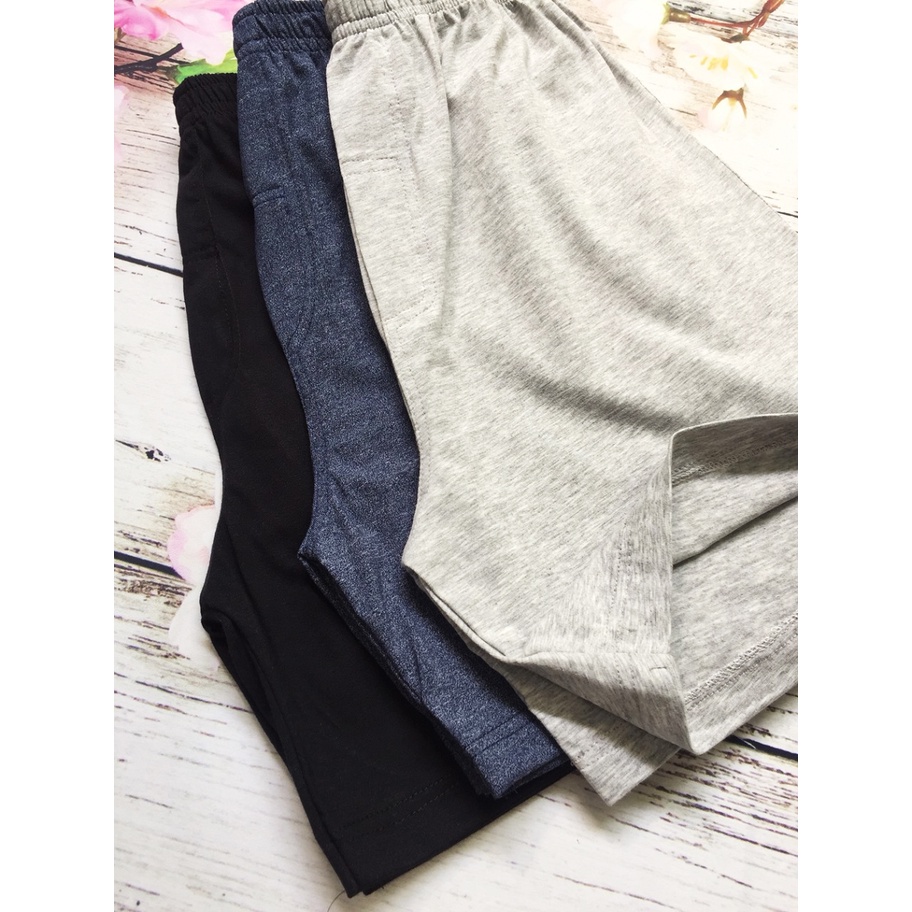 Combo 4 quần đùi nam, mặc ở nhà, mặc ngủ - quần thun nam - cotton co giãn 4 chiều, thoáng mát - 4 màu ngẫu nhiên