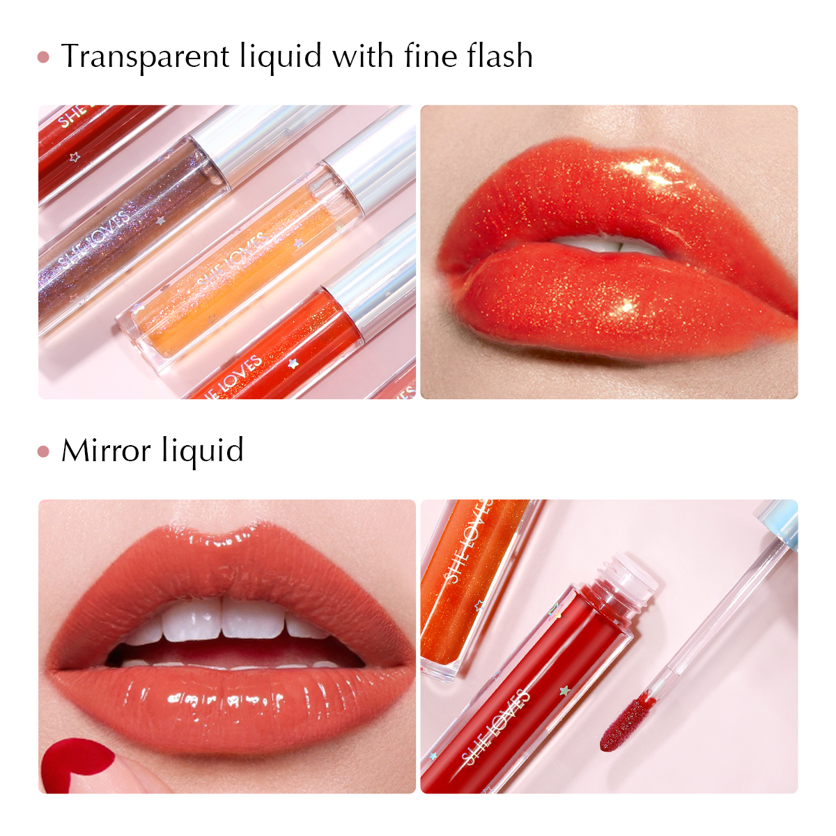 (Hàng Mới Về) Son Bóng Lấp Lánh Chống Dính Thương Hiệu Sheloves | BigBuy360 - bigbuy360.vn
