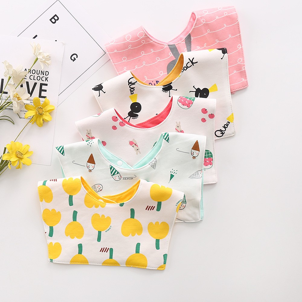 Yếm vuông thủy thủ chống thấm chất liệu cotton cho bé - yếm dãi - yếm ăn dặm