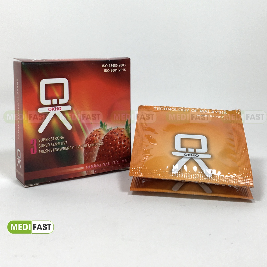 Bao cao su Ok - Hộp to - Combo 48 hộp x 3 chiếc - Giao hàng kín đáo, luôn che tên sản phẩm