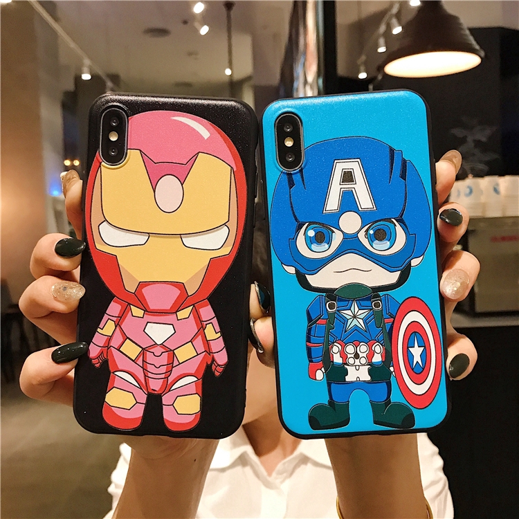 Ốp Điện Thoại Silicon Mềm Hình Iron Man Batman Cho Samsung Galaxy S7 Edge S8 S9 S10 Plus S10 Lite S10e