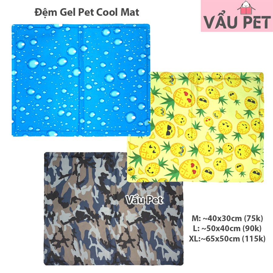 [Pet Cool Mat] Đệm Gel làm mát cho chó mèo thú cưng - Thảm nước làm mát cho chó mèo