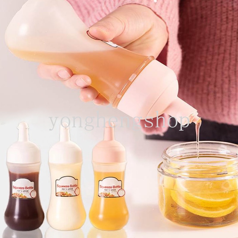 Chai Nhựa Đựng Gia Vị 350ml Có Thang Đo Tiện Lợi Cho Nhà Bếp