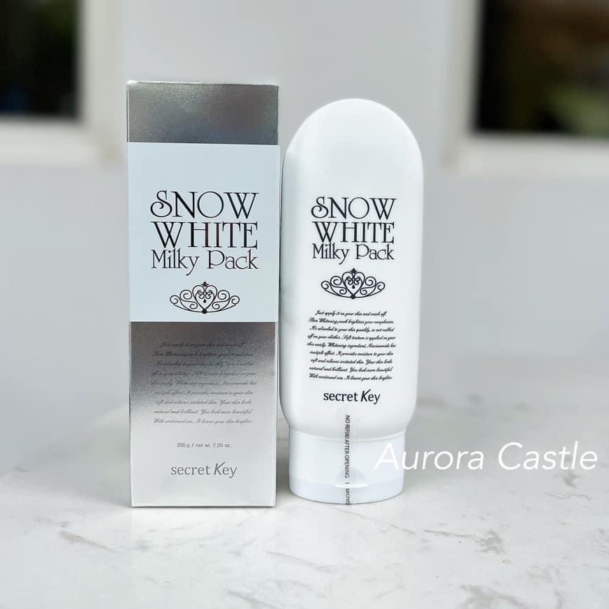 dưỡng thể ủ trắng làm sáng da, dưỡng ẩm Secret Key Body Snow White Milky Pack 200g
