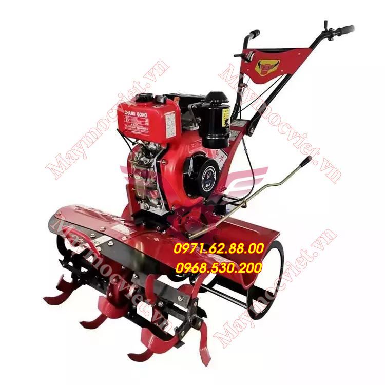 Máy xới đất mini cho gia đình chạy xăng phay trước