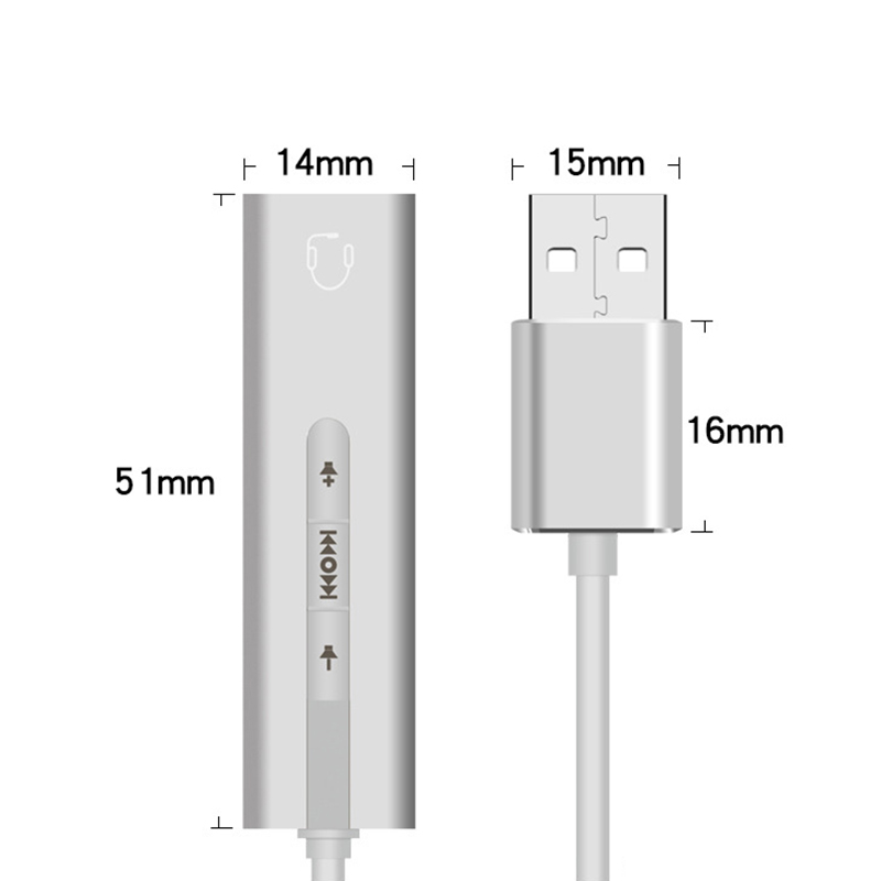 Usb Chuyển Đổi Âm Thanh 3.5mm Cho Pc Laptop Usb