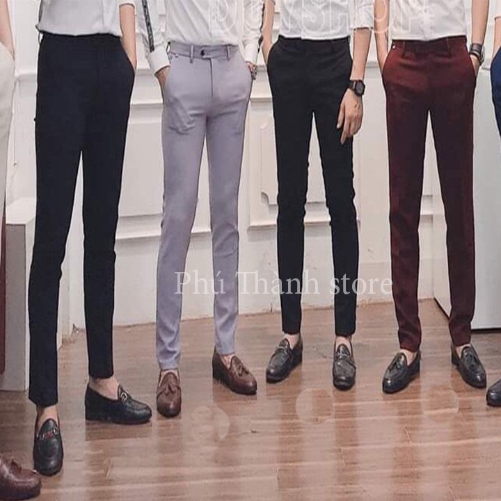 Quần âu nam vải co giãn dáng ôm hàn quốc nhiều màu | BigBuy360 - bigbuy360.vn