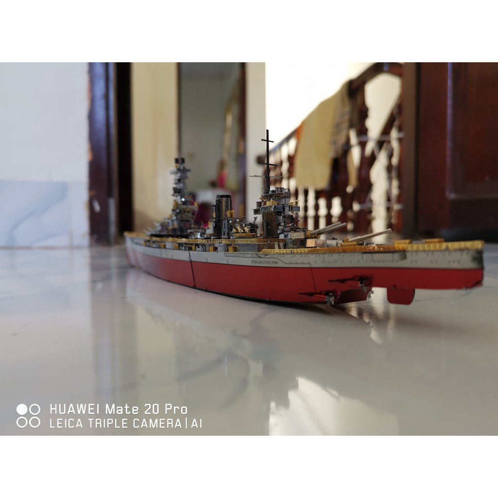 Chưa Ráp Mô Hình Thép 3D Piececool Tàu Chiến Thiết Giáp Hạm Hải Quân Nhật Bản Fuso Battleship