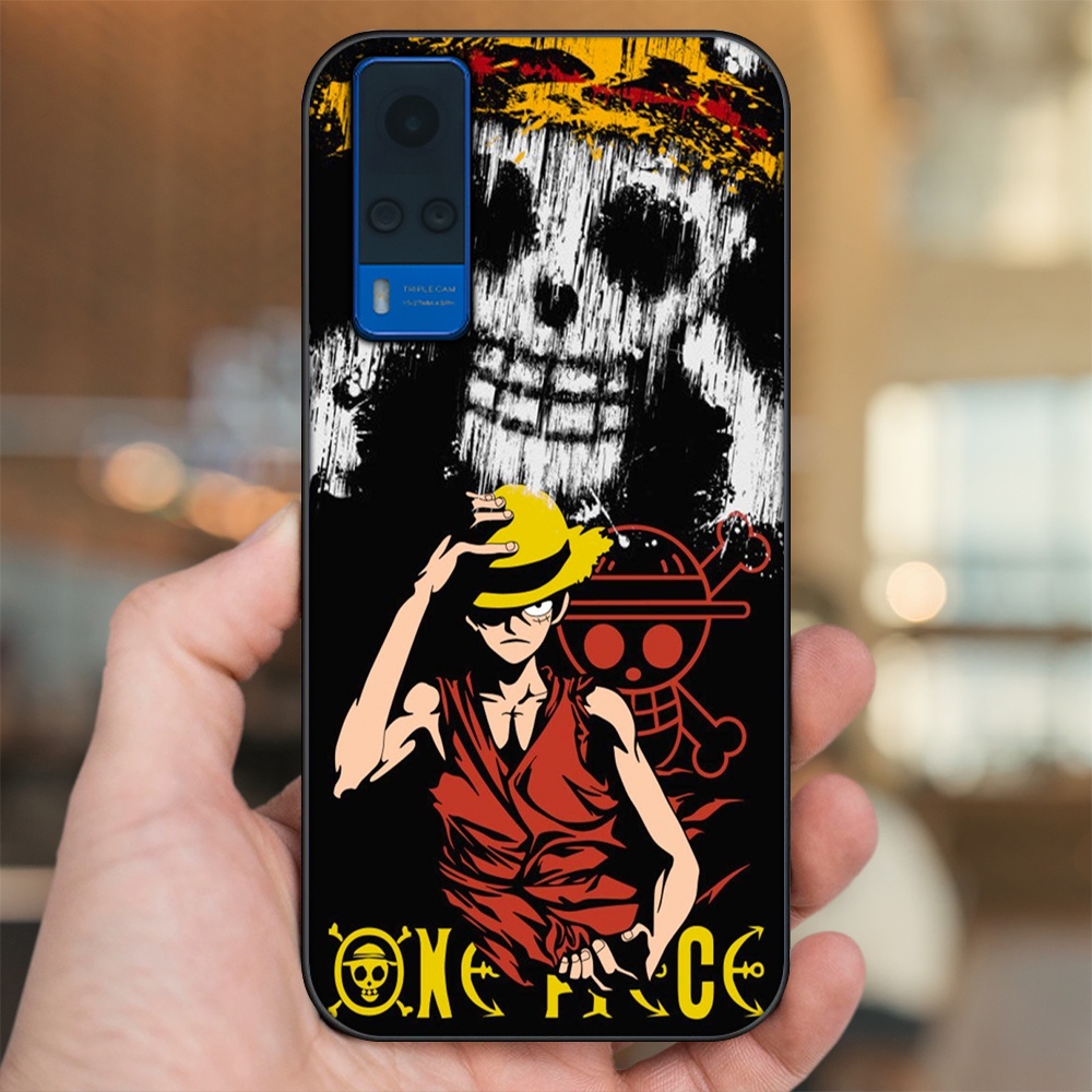 Ốp lưng Vivo Y51 2020, Y53s viền đen in hình Luffy One Piece