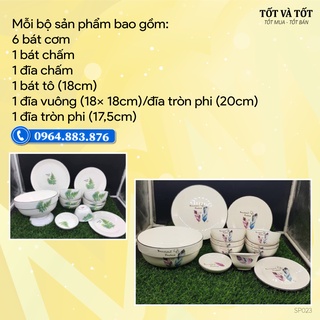 BỘ BÁT ĐĨA BÁT TRÀNG 11 MÓN