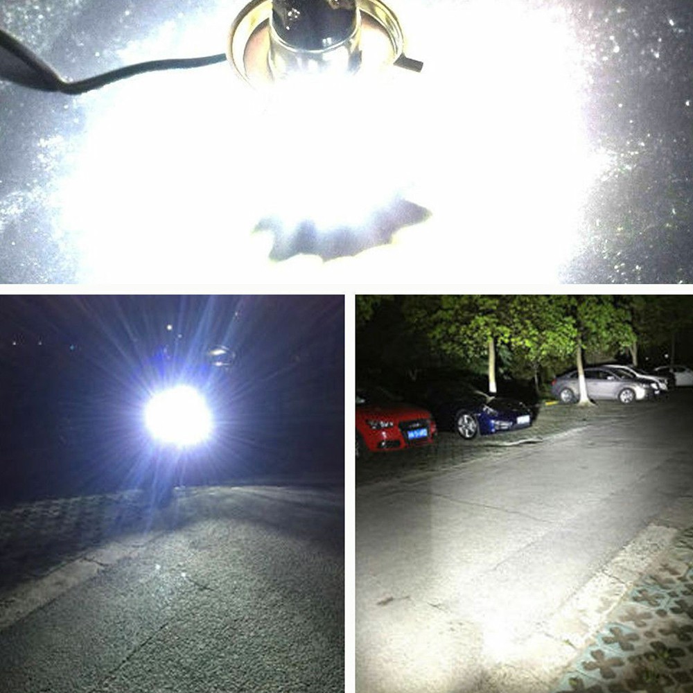 LED Bulb H4 18W LED 3 COB Motorcycle Headlight Bulb 2000LM 6000K Hi/Lo Beam Light Newest