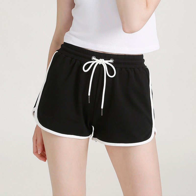 Quần Đùi Nữ Kẻ Viền Cạp Chun Rút Dây - BaoBao.Clothing Nữ [FREESHIP] - Quần short nữ mặc nhà dáng ngắn chất thun