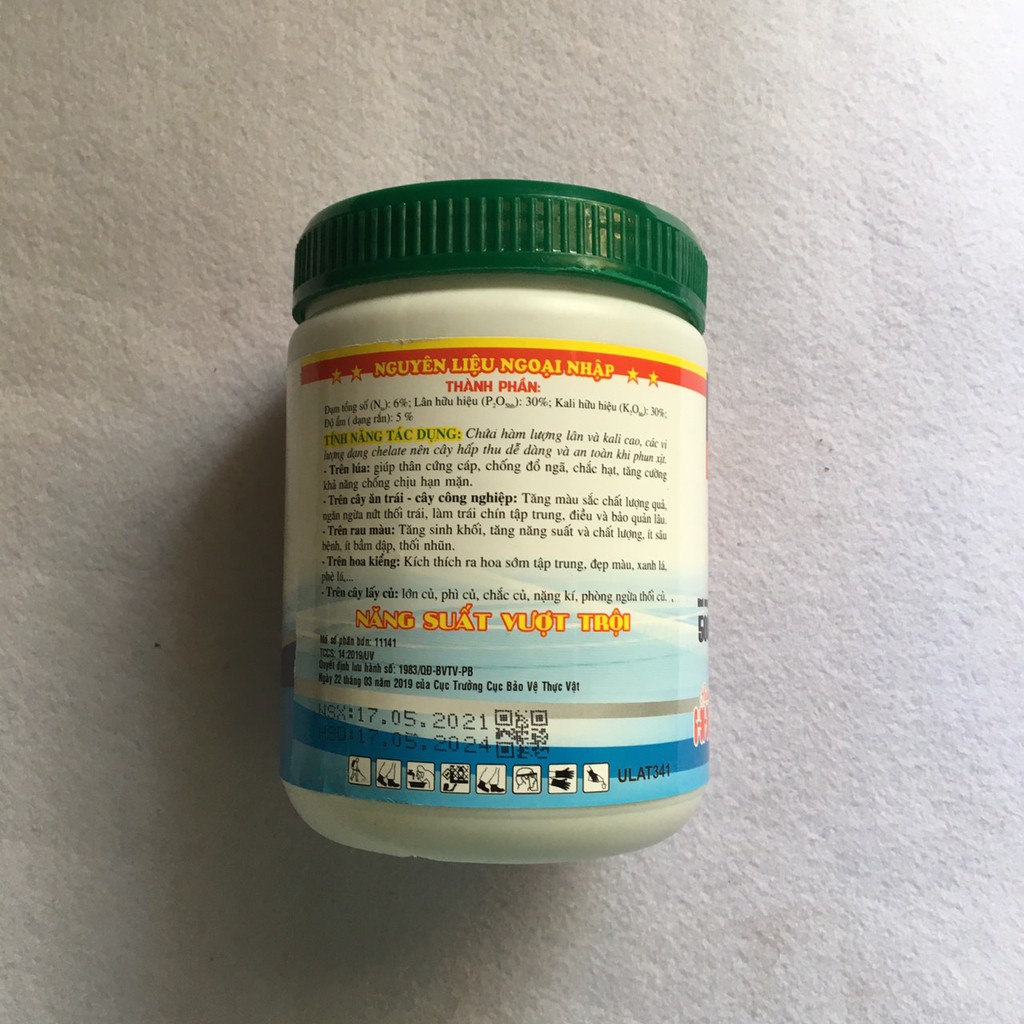 Hủ 500gram - Phân bón lá kích thích ra hoa NPK 6-30-30+TE