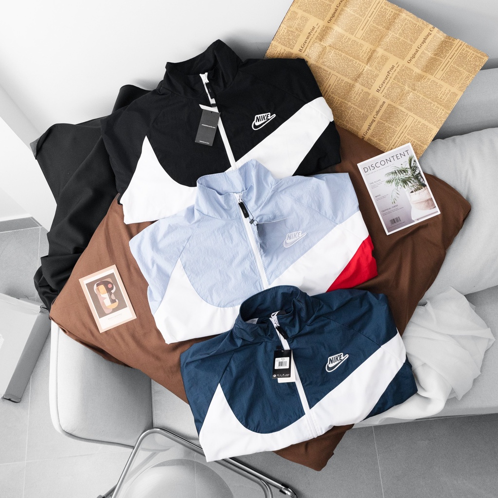 { HÀNG XỊN } Áo khoác gió thể thao phối logo cực chất, chất vải xịn mịn 8304