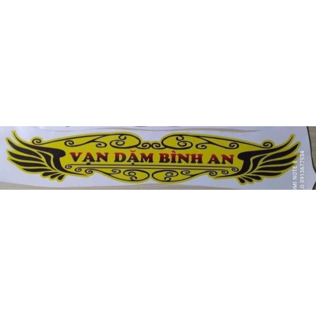 TEM VẠN DẶM BÌNH AN MẪU MỚI DÁN TRANG TRÍ XE Ô TÔ, XE TẢI, XE BEN...