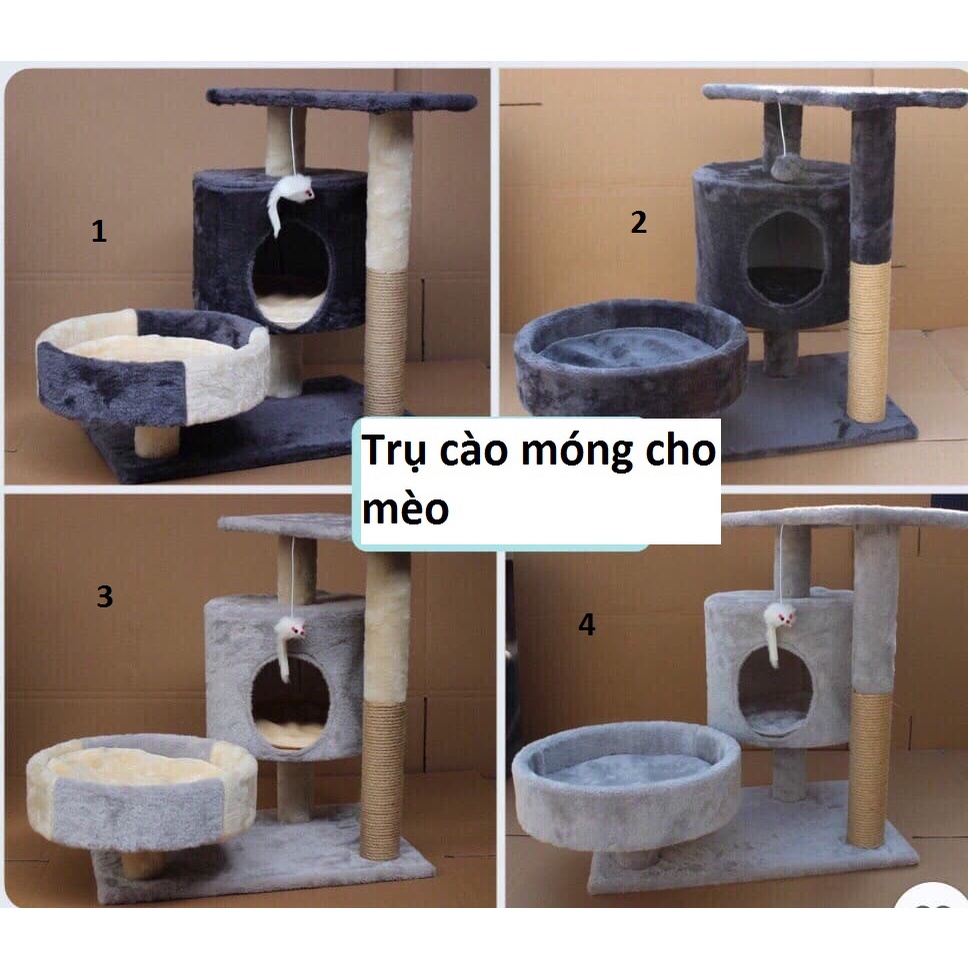 Nhà cây cho mèo, Catree cho mèo mẫu lớn kích thước 60cm x 40cm x 135cm