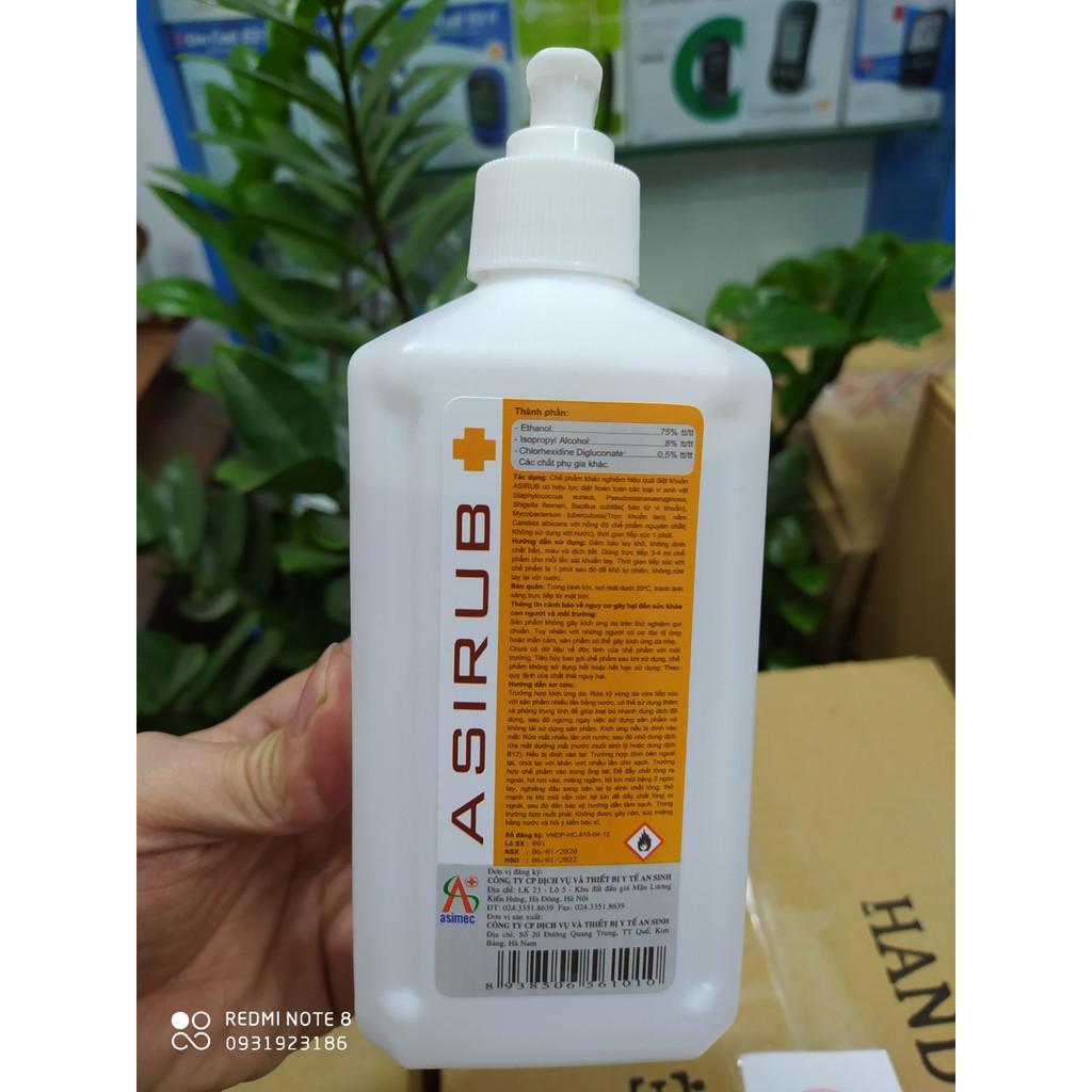 Nước rửa tay khô Asirub chai 500ml | BigBuy360 - bigbuy360.vn