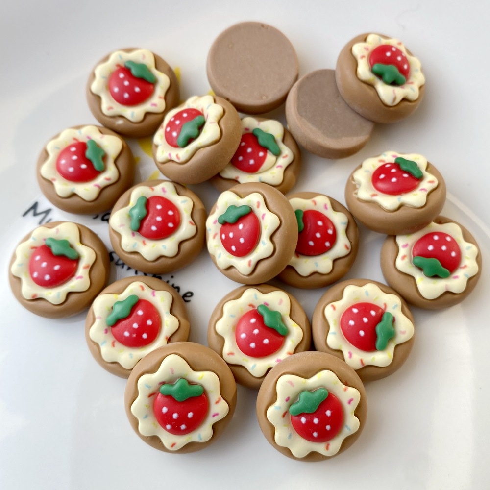 Set 20 Kẹp Tóc Hình Bánh Donut/Bánh Donut/Kẹo Hoạt Hình Dễ Thương Trang Trí Điện Thoại