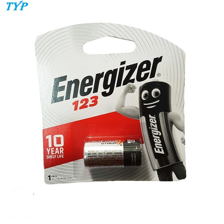 Pin CR123, CR123A Energizer 3V Lithium Chính Hãng - Vỉ 1 Viên Mẫu Mới 2020