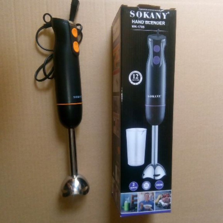 Máy máy xay sinh tố, xay thịt, xay hoa quả cầm tay Sokany WK-1705