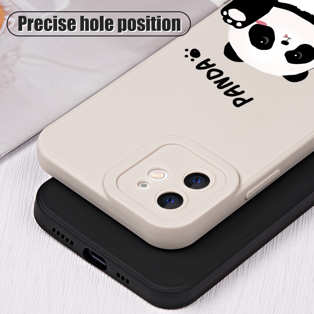 Ốp Điện Thoại TPU Silicon Mềm Hình Gấu Trúc Hoạt Họa Chống Sốc Cho iPhone 11 12 13 Pro Max X XR XS Max 7 8 6 6S Plus