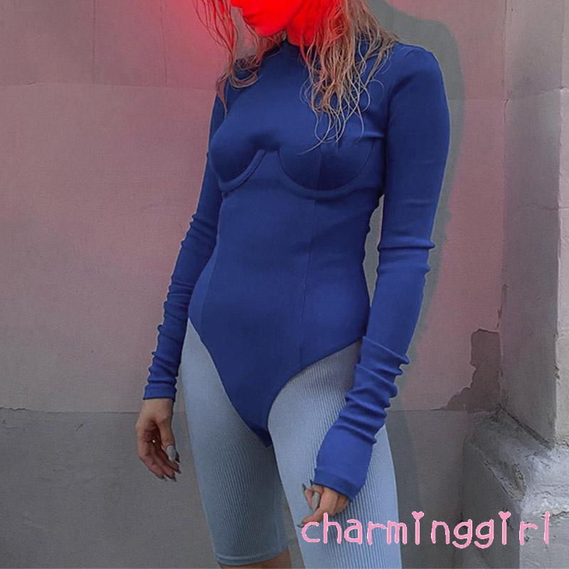 Bộ Áo Liền Quần Tay Dài Cổ Tròn Màu Trơn Thời Trang Mùa Thu Cho Nữ | BigBuy360 - bigbuy360.vn