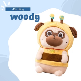 Gấu bông chó PUG nô tài cosplay ong siêu dễ thương