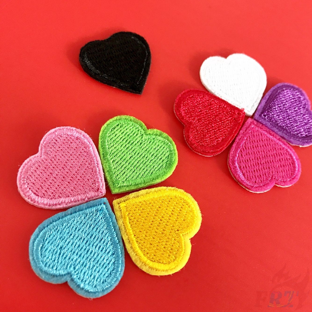 ☸ INS - Colorful Heart Iron-On Patch ☸ 1Pc Colorful Diy Sew on Iron on Patch