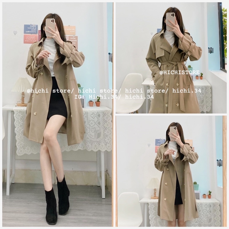 áo mangto dài đến gối ẢNH THẬT VIDEO hichi | BigBuy360 - bigbuy360.vn