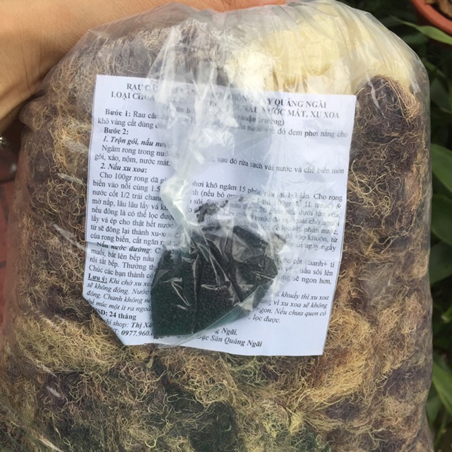 1KG RONG BIỂN RAU CÂU CHỈ VÀNG LOẠI 1 SẠCH KHÔNG TẨY QUẢNG NGÃI NẤU XU XOA | BigBuy360 - bigbuy360.vn
