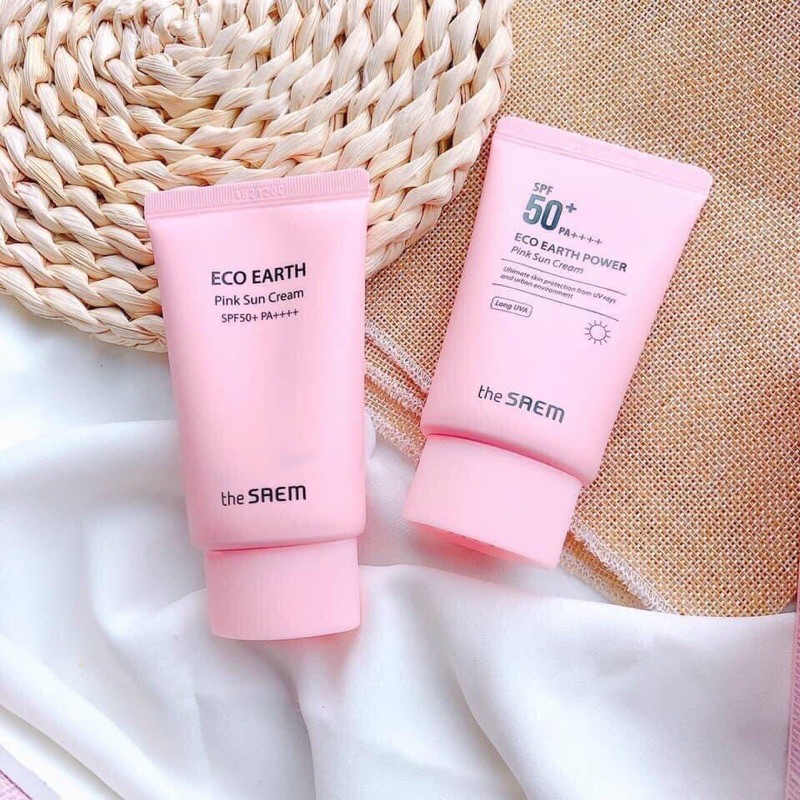 Kem chống nắng nhẹ cho da nhạy cảm The Same ECO EARTH POWER PINK SUN CREAM chính hãng