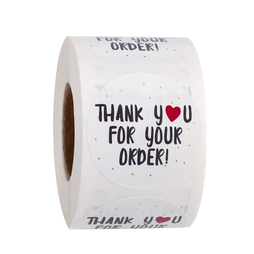 Set 500 Miếng Dán Tròn In Chữ Thank You For Your Order