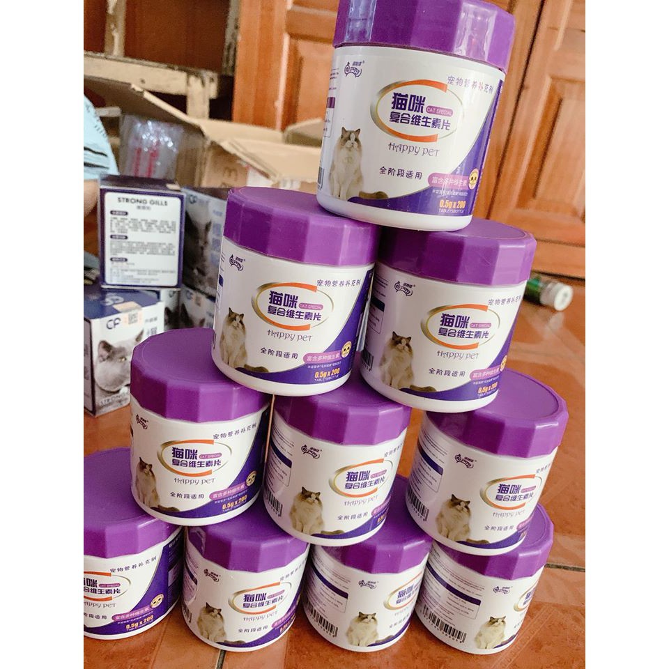 Vitamin cho mèo  bổ máu, dưỡng lông và phát triển toàn diện)