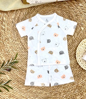 Bộ Moon ngắn sơ sinh chất Petit