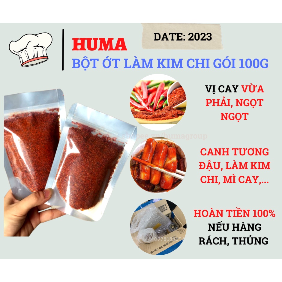 Bột Ớt Hàn Quốc Làm Kim Chi Gói 100g