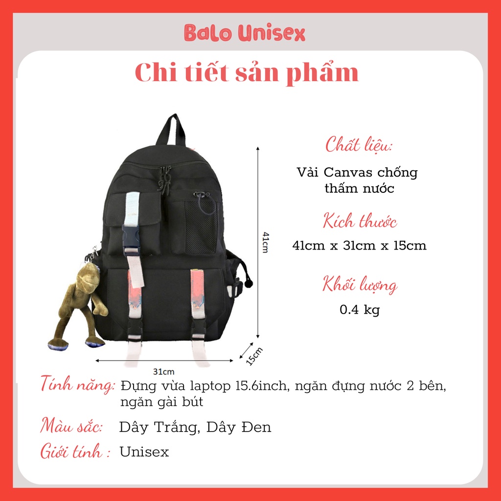 Balo ulzzang đi học thời trang phong cách Hàn Quốc nam ,nữ 600NOB