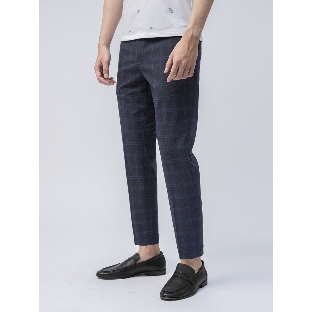 Quần âu cho nam ARISTINO dáng Cropped, thiết kế chỉn chu, họa tiết kẻ chìm tinh tế, lịch lãm - ATR00601
