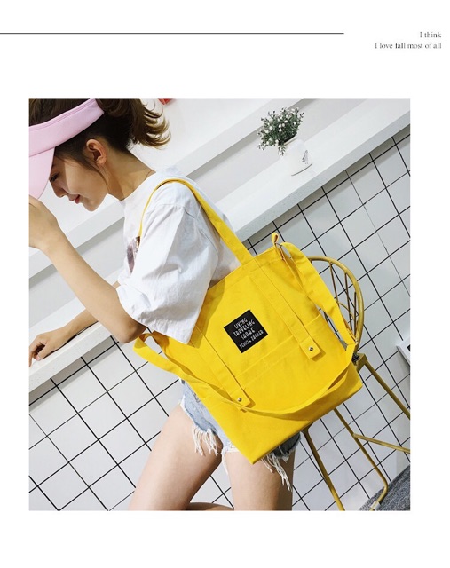 Túi vải tote đeo chéo