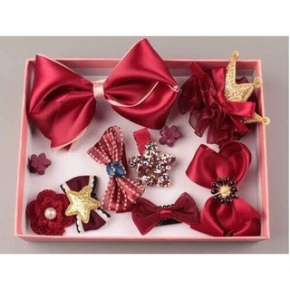 Set 10 món nơ, kẹp tóc cho bé